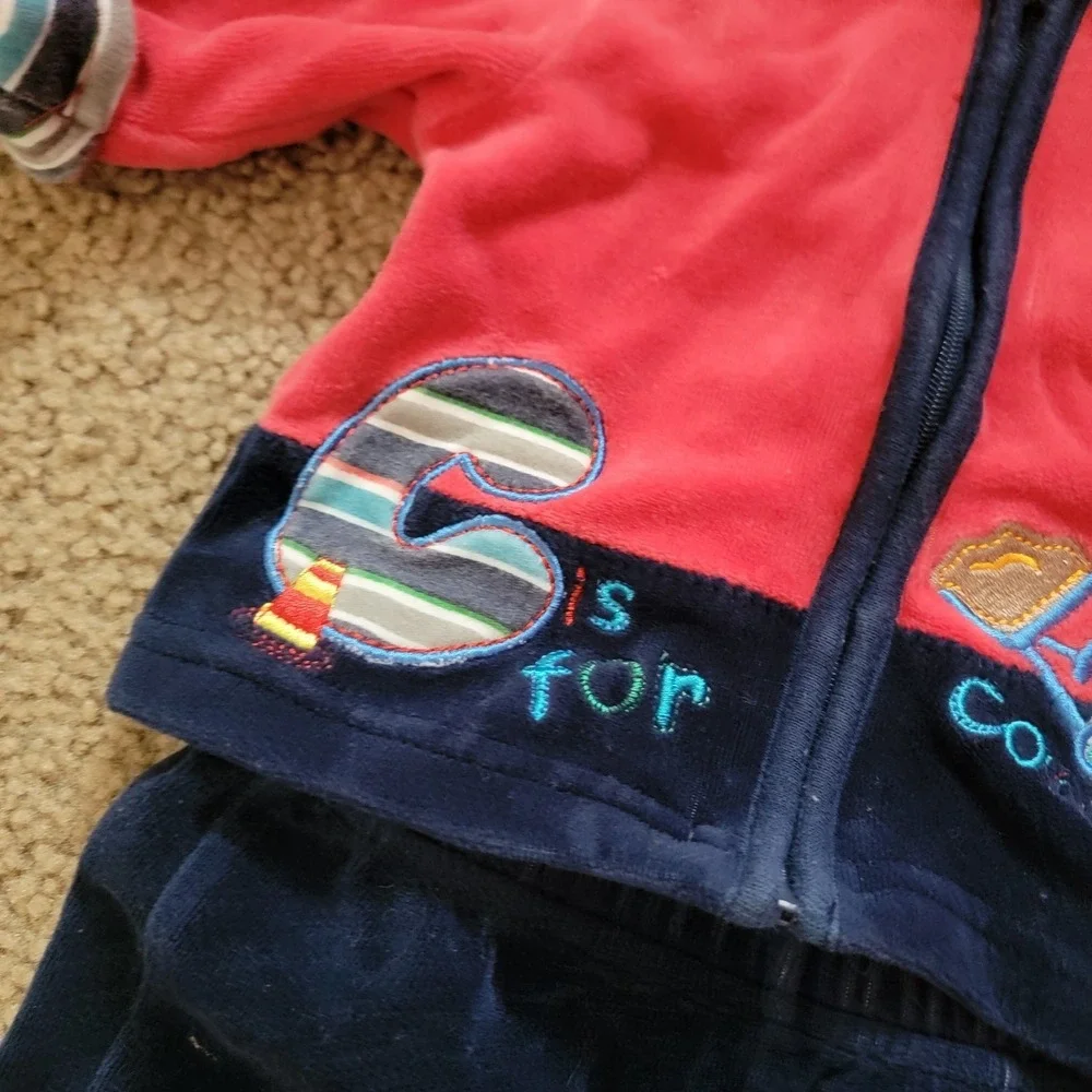 Vintage Sesame Street Elmo Baby Boy Clothes SZ 0-3M Embroidered Outfit